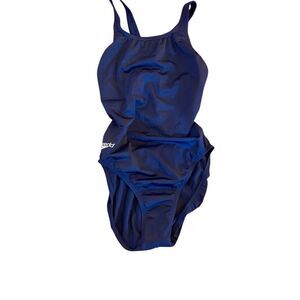 NWT speedo women’s one piece, navy blue swimsuit, 12/38/medium